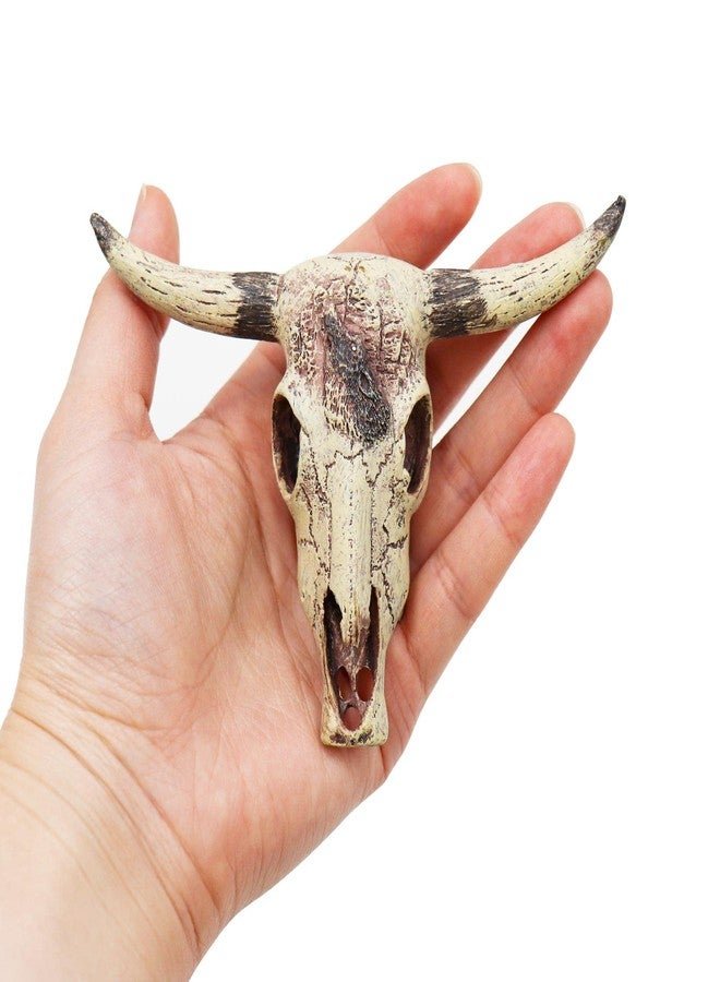 Oooct Bearded Dragon Tank Decor Accessories, Resin Cattle Skull Reptiles Hideouts Decorations, Decor Statue for Fish Aquarium Cave Landscape - Image 1